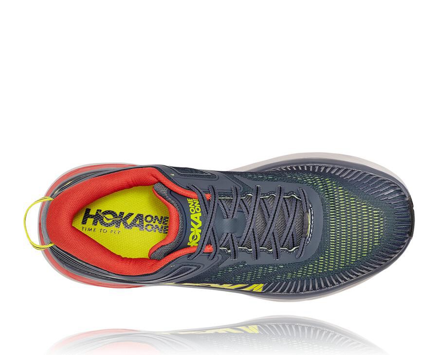 Zapatillas Running Hoka One One Hombre - Bondi 7 - Azul Marino - VRS703849